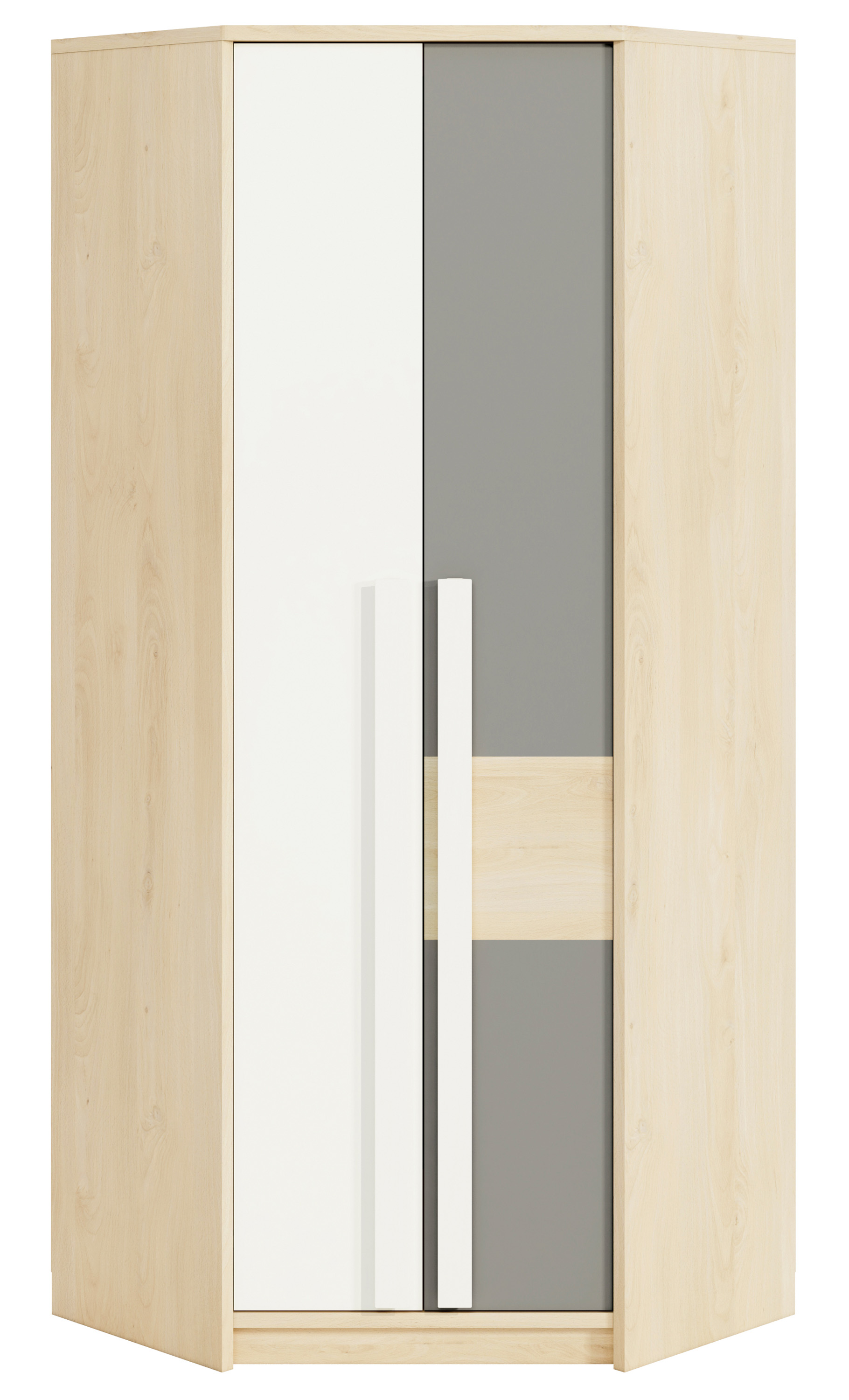Szafa narożna dwudrzwiowa Madarro szary platyna - zdjęcie 1