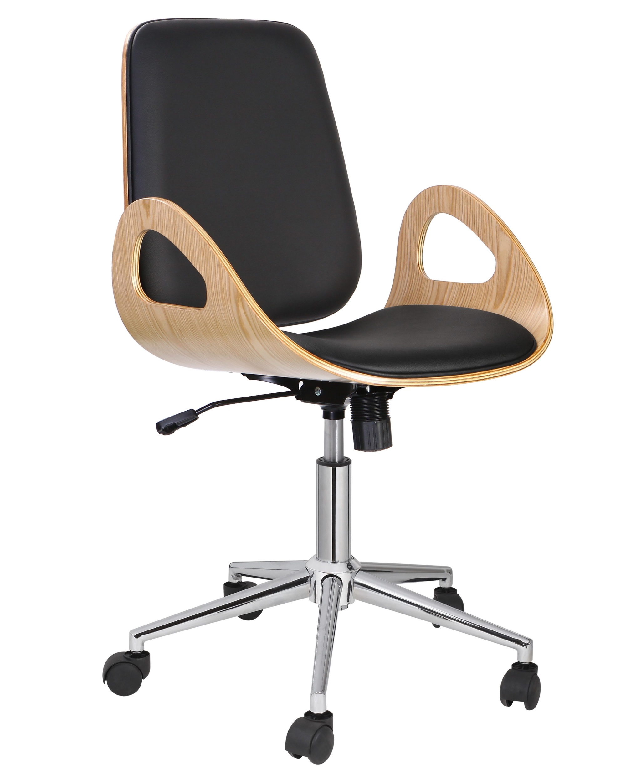 Fotel biurowy Prodmass obrotowe czarna ekoskóra - zdjęcie 1