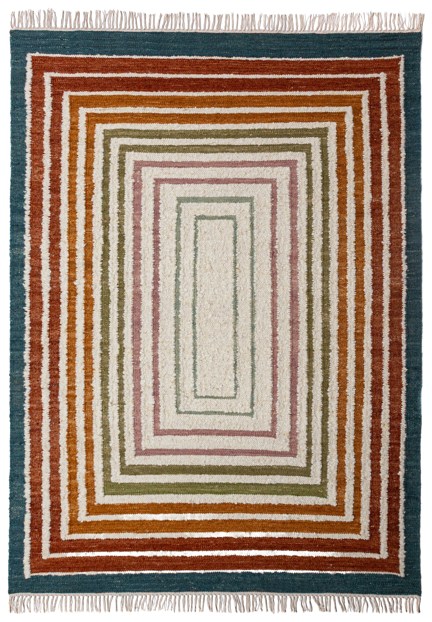 Dywan z wełną Boucle 200x300 cm wielokolorowy - zdjęcie 1