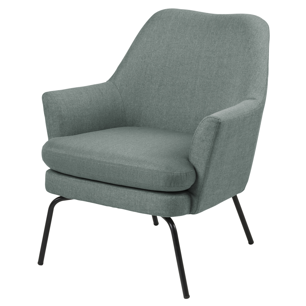 Fotel kubełkowy Breaza oliwkowy na czarnych nóżkach - zdjęcie 1