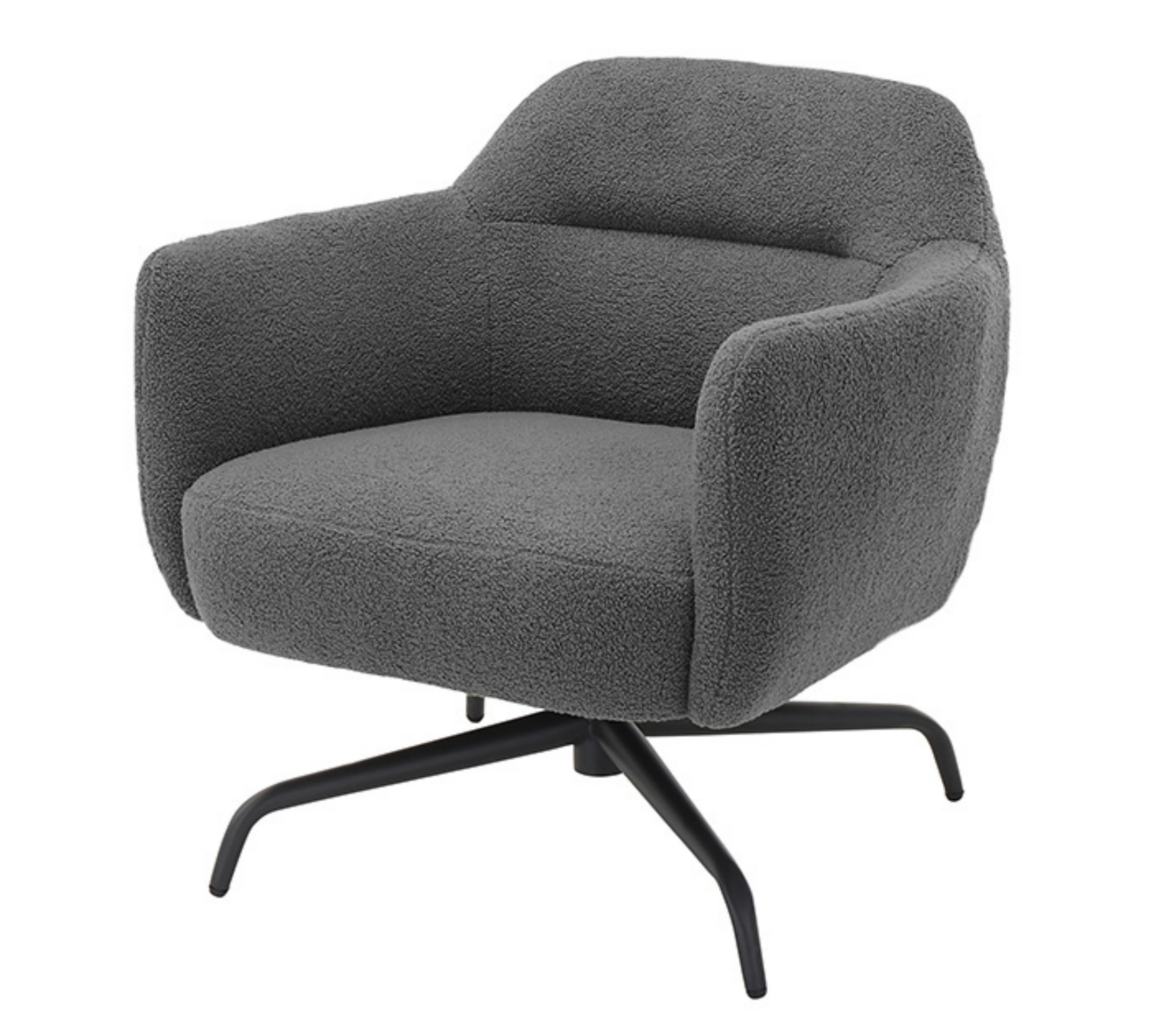 Fotel kubełkowy Tajo na obrotowej podstawie antracytowy  - zdjęcie 1