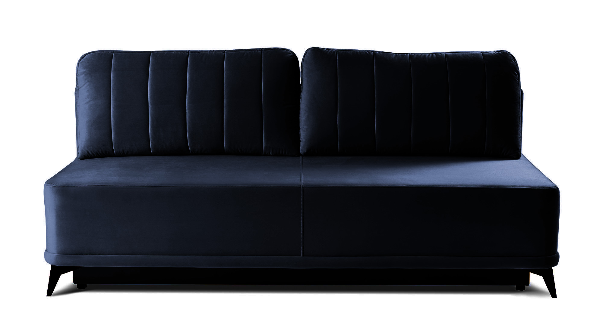 Kanapa rozkładana trzyosobowa Somerled z pojemnikiem granatowa - zdjęcie 1