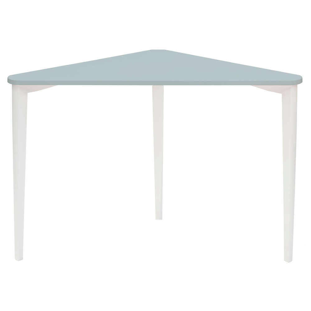 Biurko narożne Naja 114x85 cm biała podstawa Jasnoszary - zdjęcie 13