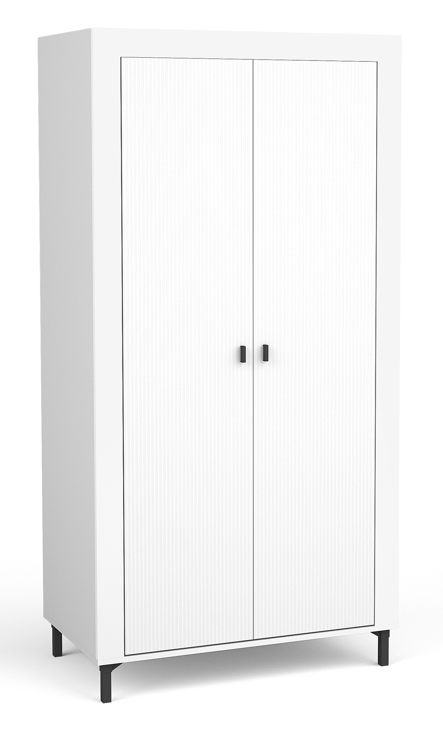 Szafa dwudrzwiowa Lammila 94 cm biały / dąb whisky - zdjęcie 1