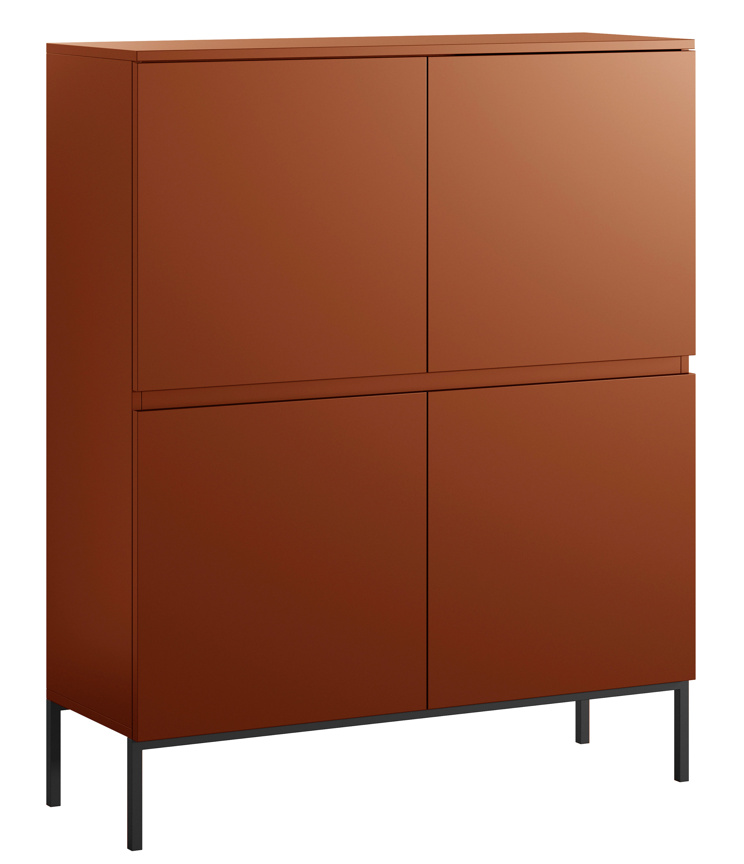 Commode haute Bemmi 100 cm Rouge brique