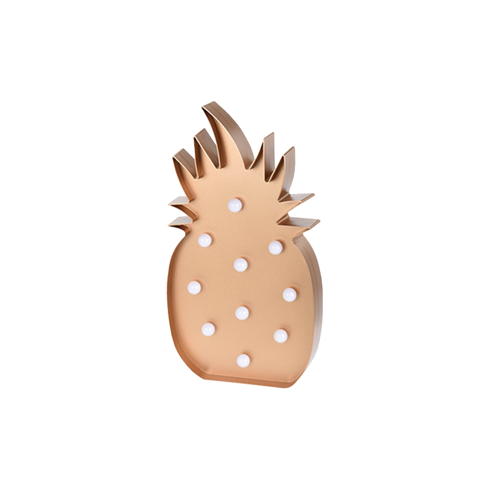 Dekoracja LED Ananas złoty na baterie - zdjęcie 1