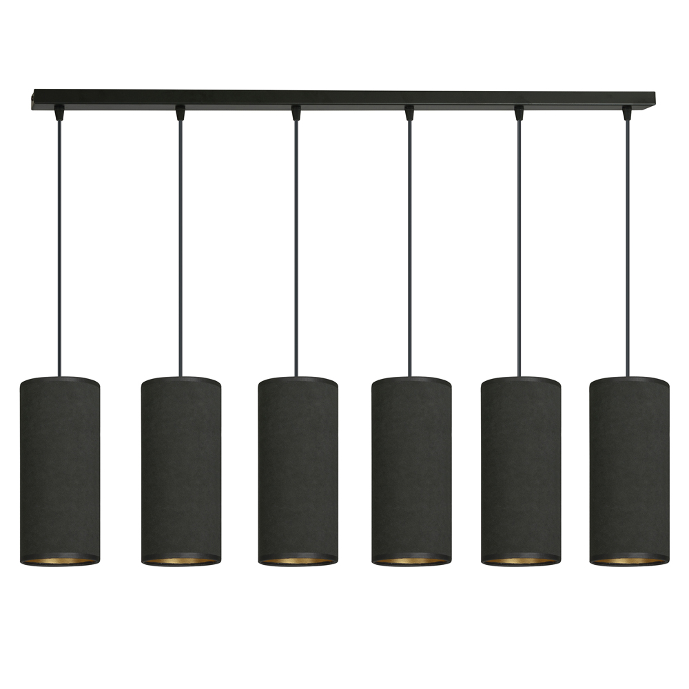 Lampa wisząca Bonett x6 95 cm czarna - zdjęcie 1
