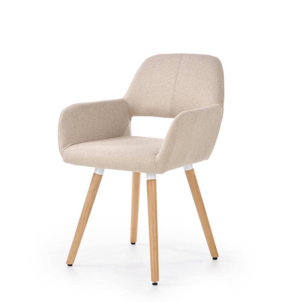 Krzesło tapicerowane Prado beżowe - zdjęcie 1