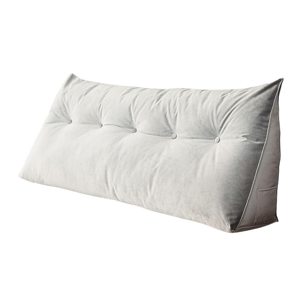 Poduszka dekoracyjna Verany trójkątna szara w tkaninie wodoodpornej - zdjęcie 1