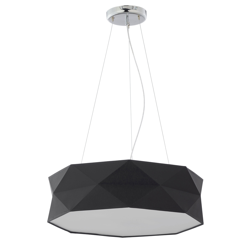 Lampa wisząca Konte średnica 52 cm czarna - zdjęcie 1