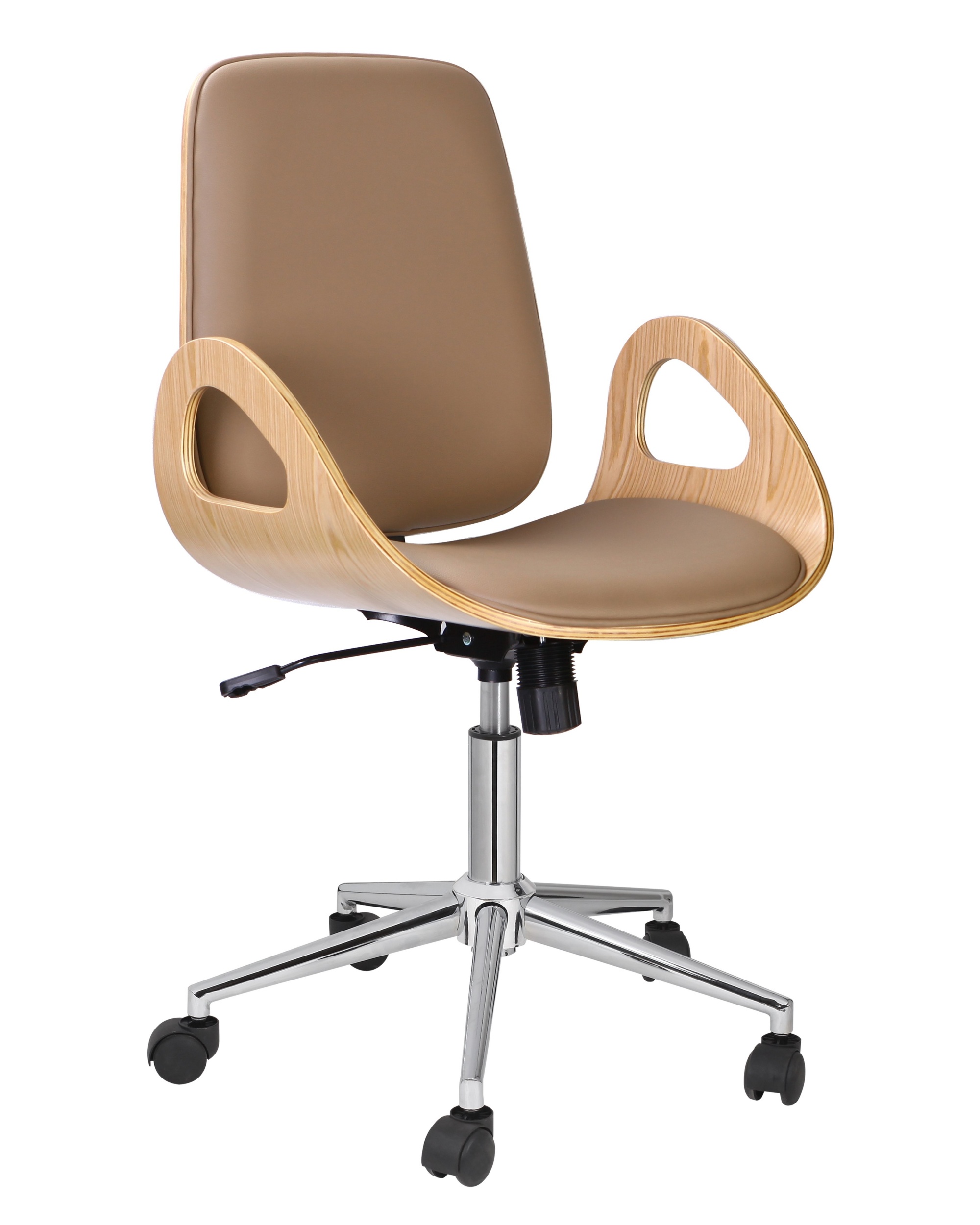 Fotel biurowy Prodmass obrotowy beżowa ekoskóra - zdjęcie 3