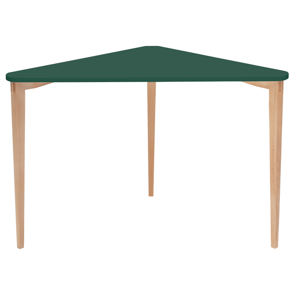 Biurko narożne Naja 114x85 cm bukowa podstawa Zielony - zdjęcie 9