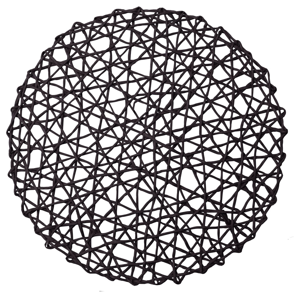 Podkładka pod talerz Hellrosa średnica 38 cm czarna - zdjęcie 1