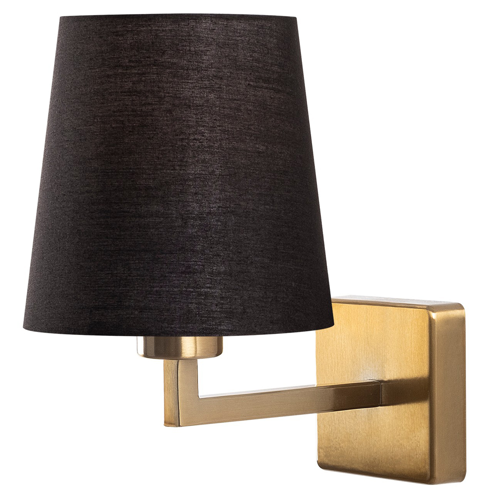 Kinkiet ścienny Gicanna klasyczny średnica 18 cm czarny/złoty - zdjęcie 1