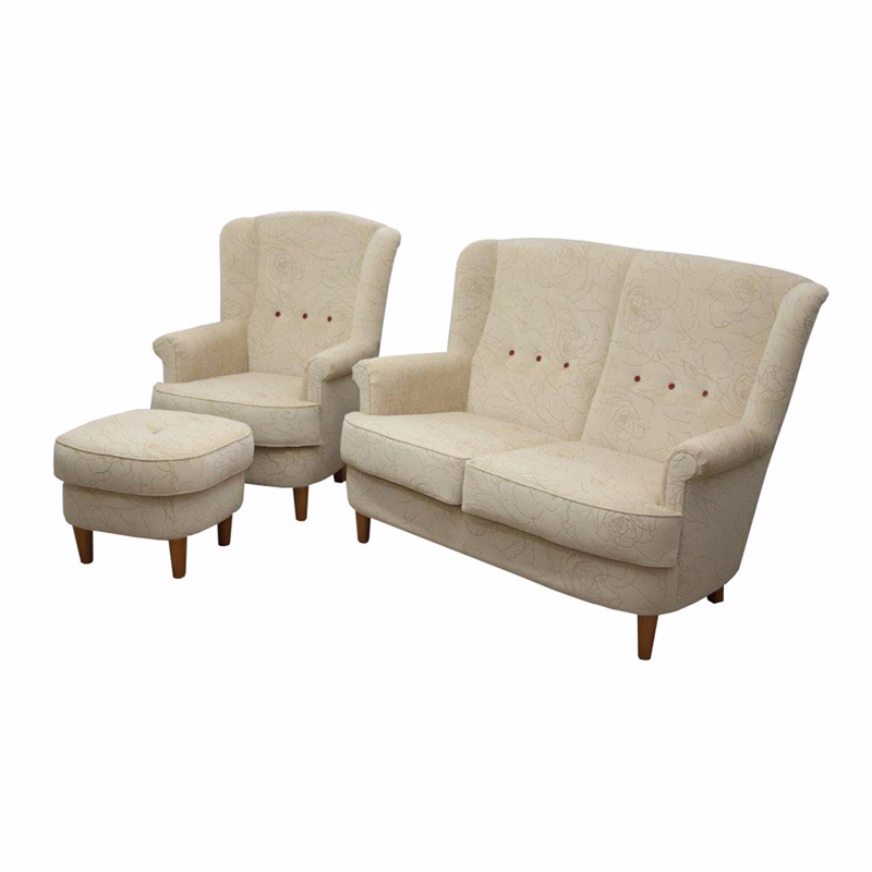 Komplet wypoczynkowy Galla sofa i fotel z podnóżkiem - zdjęcie 1