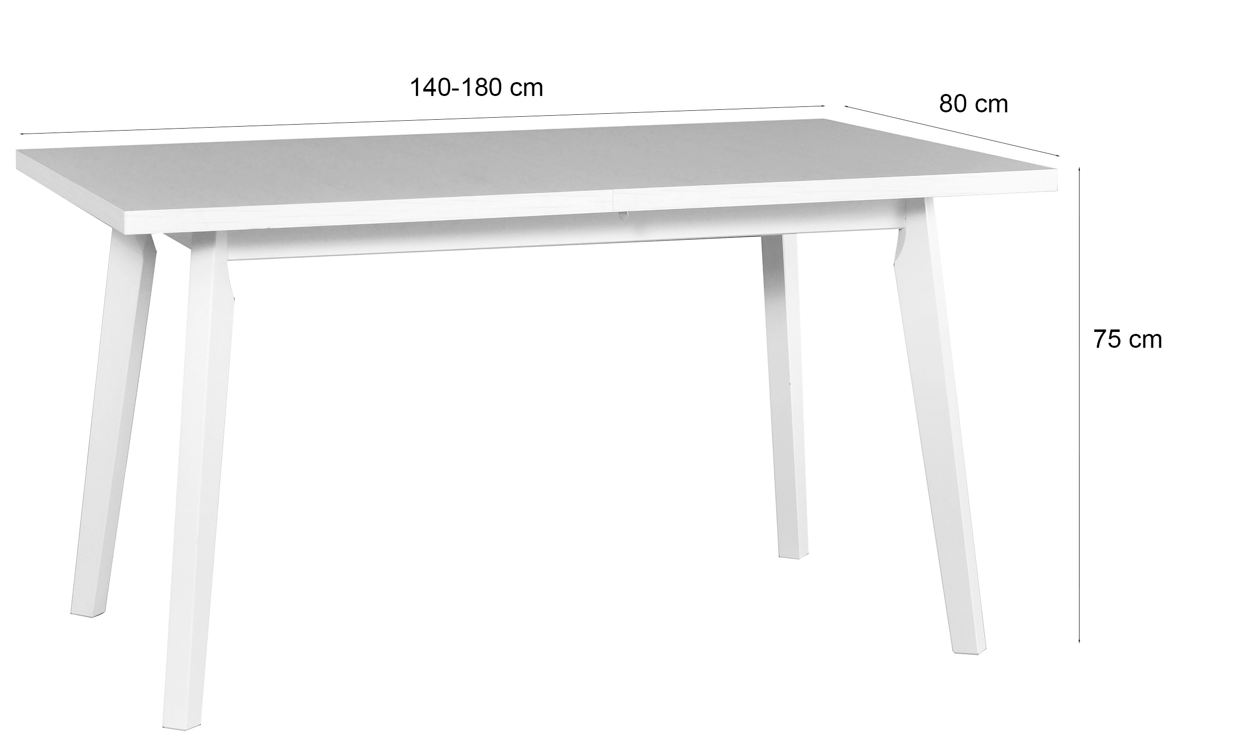 Stół drewniany do jadalni rozkładany Korror 140-180x80 cm czarny/dąb artisan