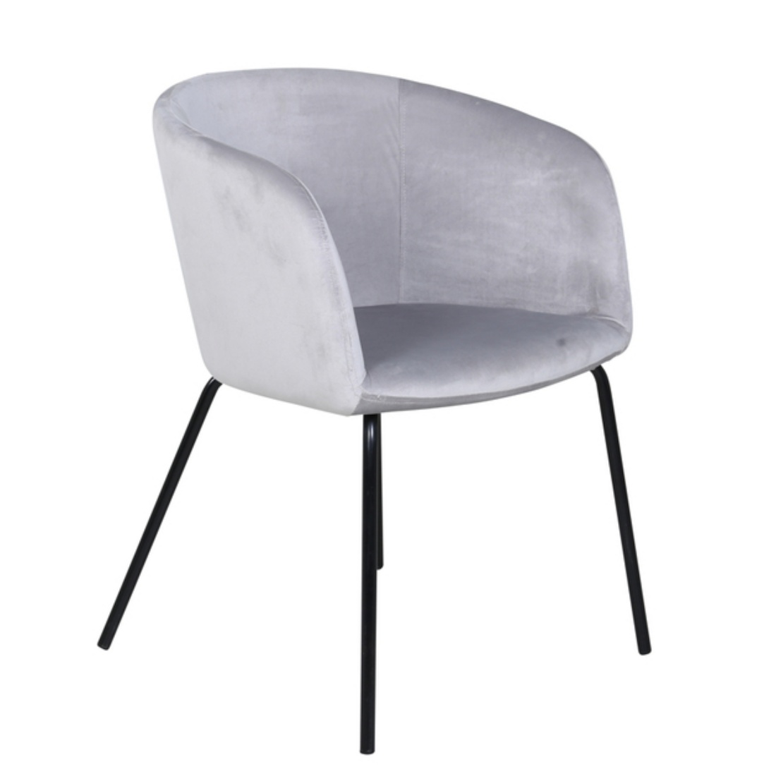 Krzesło tapicerowane Ressator szary velvet - zdjęcie 1