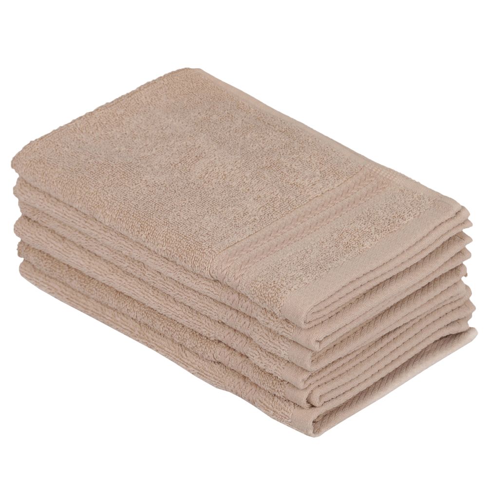 Zestaw sześciu ręczników Bainrow 30/50 cm beżowy - zdjęcie 1