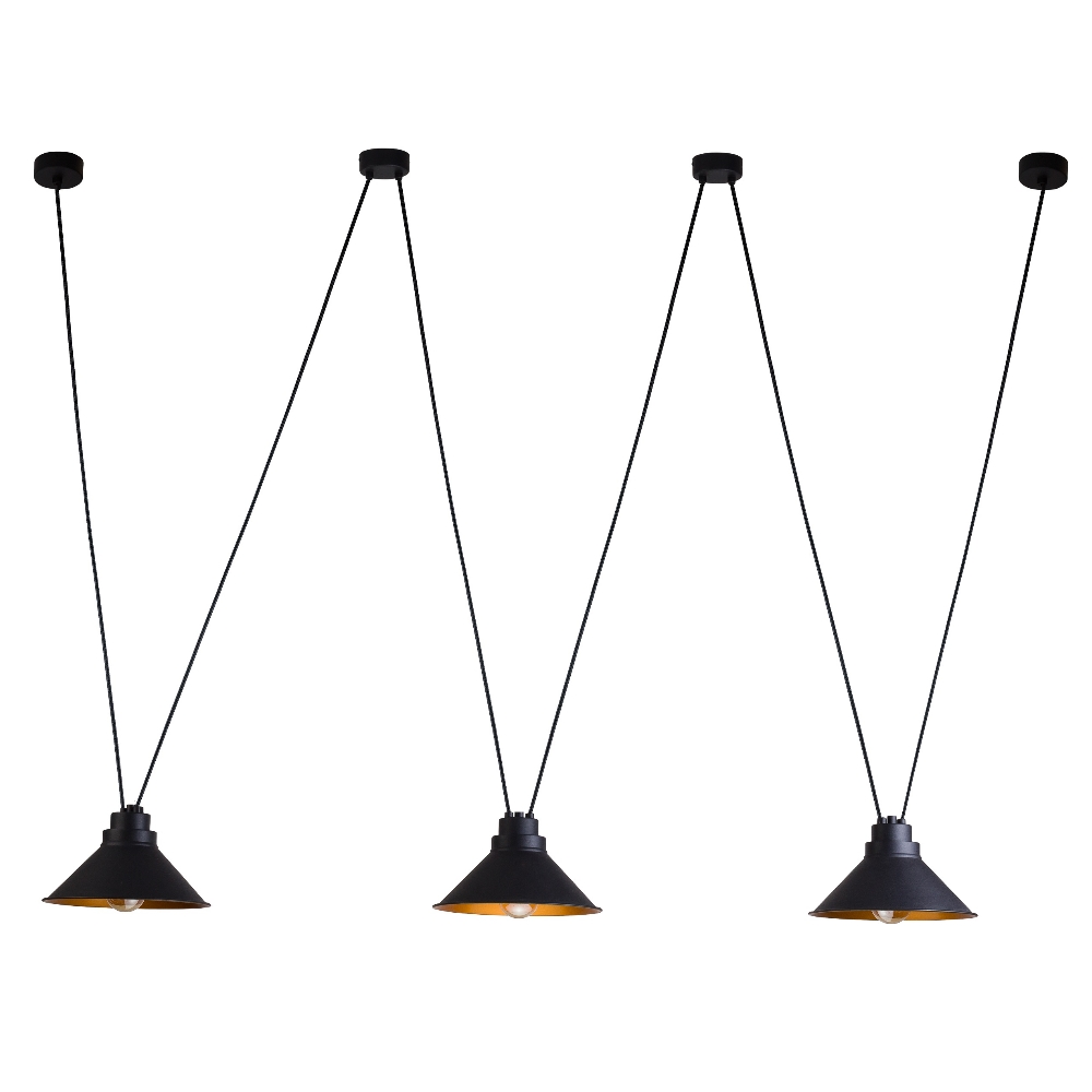 Lampa wisząca Perm x3 czarna 9146 - zdjęcie 1
