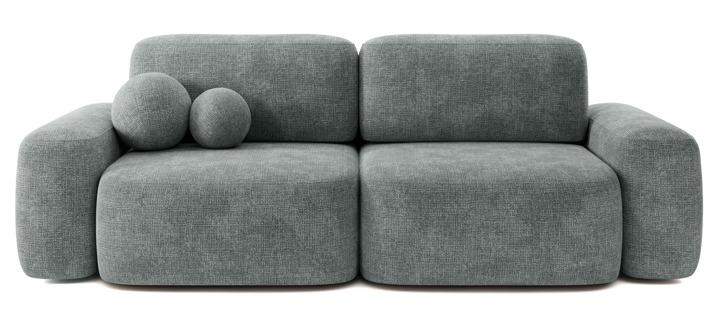 Kanapa rozkładana trzyosobowa Pampeluna z pojemnikiem szary szenil - zdjęcie 1