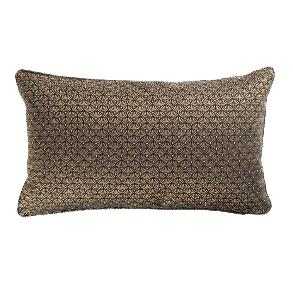 Poduszka dekoracyjna Guldor 30x50 cm czarna z wzorem - zdjęcie 1