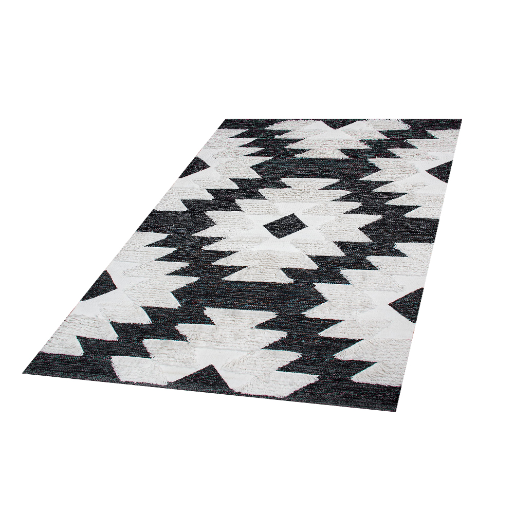 Dywan nowoczesny Passitria czarno-biały 80x150 cm - zdjęcie 1