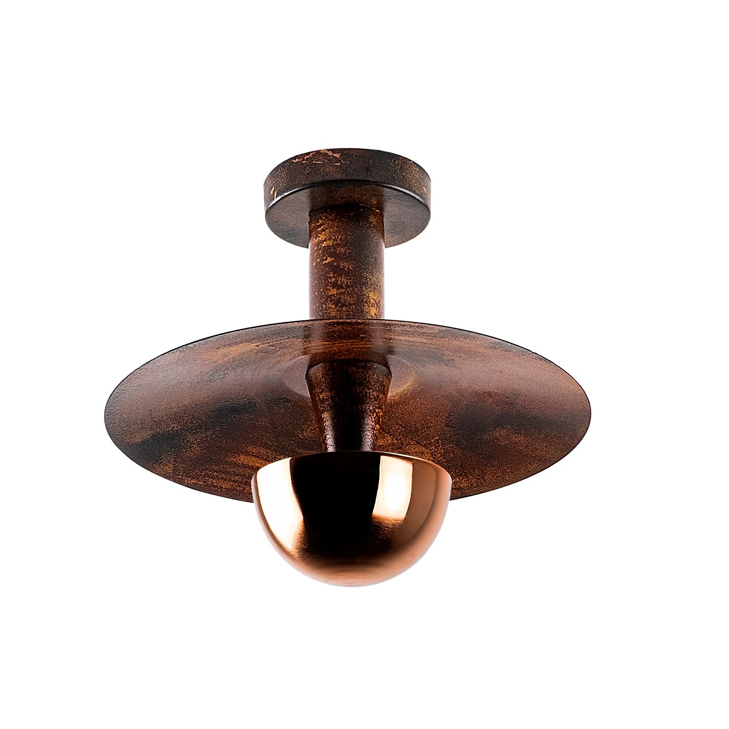 Lampa sufitowa Novelock średnica 28 cm miedziana - zdjęcie 1