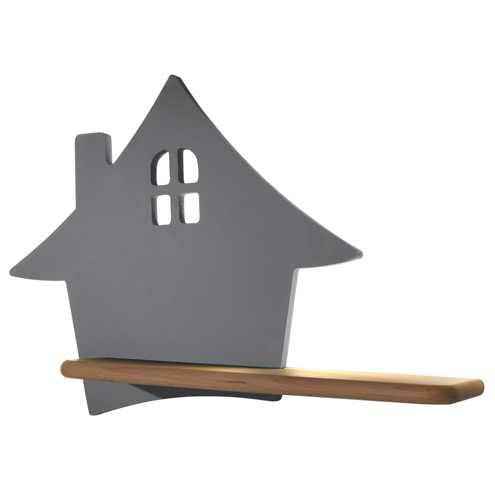 Kinkiet ścienny do pokoju dziecięcego Dreamie domek szary - zdjęcie 1