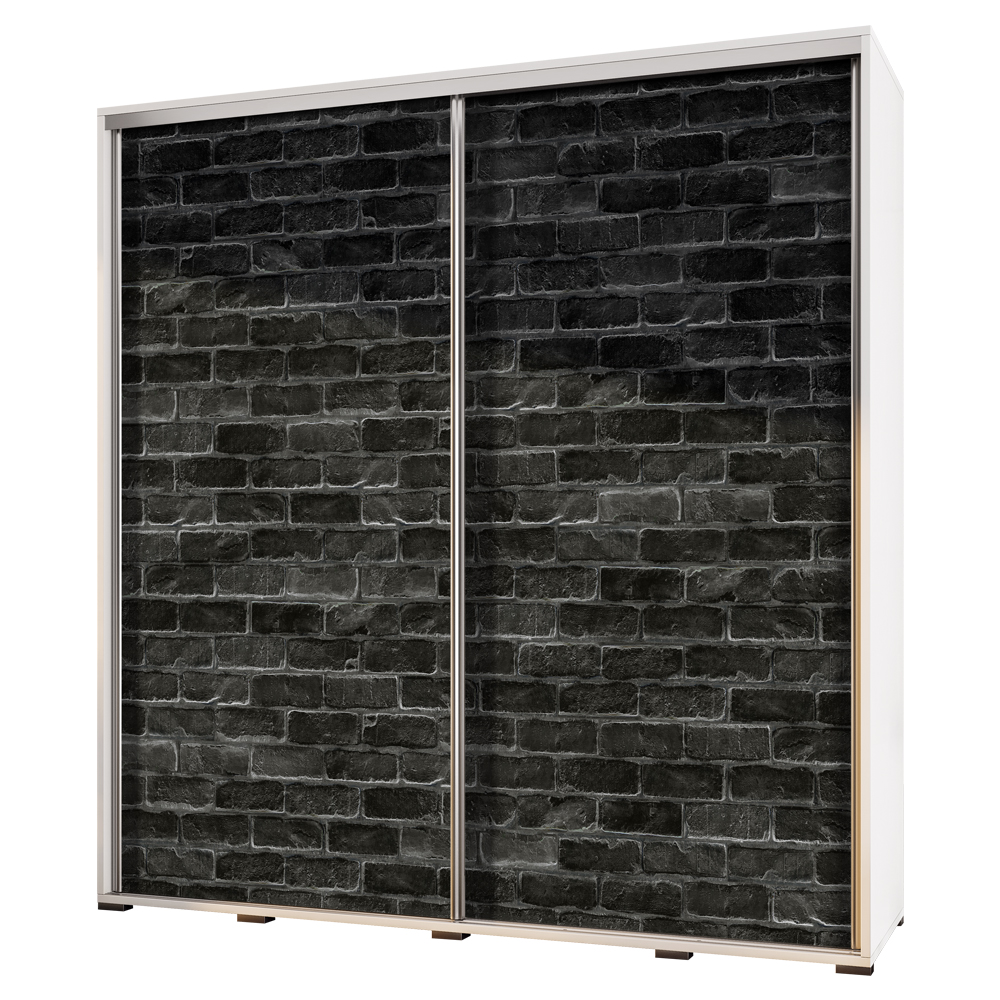 Szafa Wenecja 205 cm Czarna cegła - zdjęcie 1