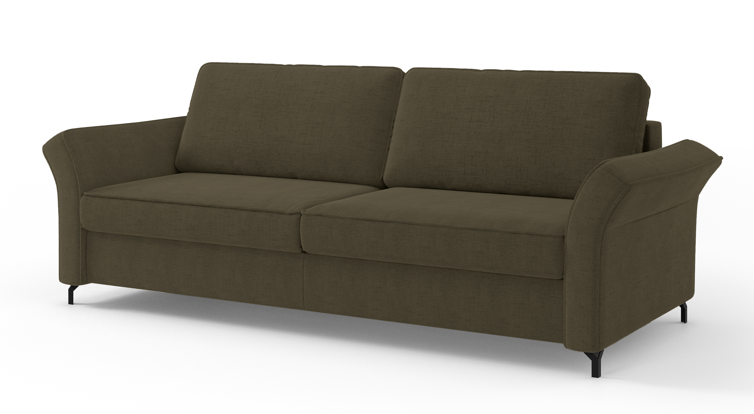 Kanapa rozkładana Meloddie oliwkowa szenil hydrofobowy - zdjęcie 1