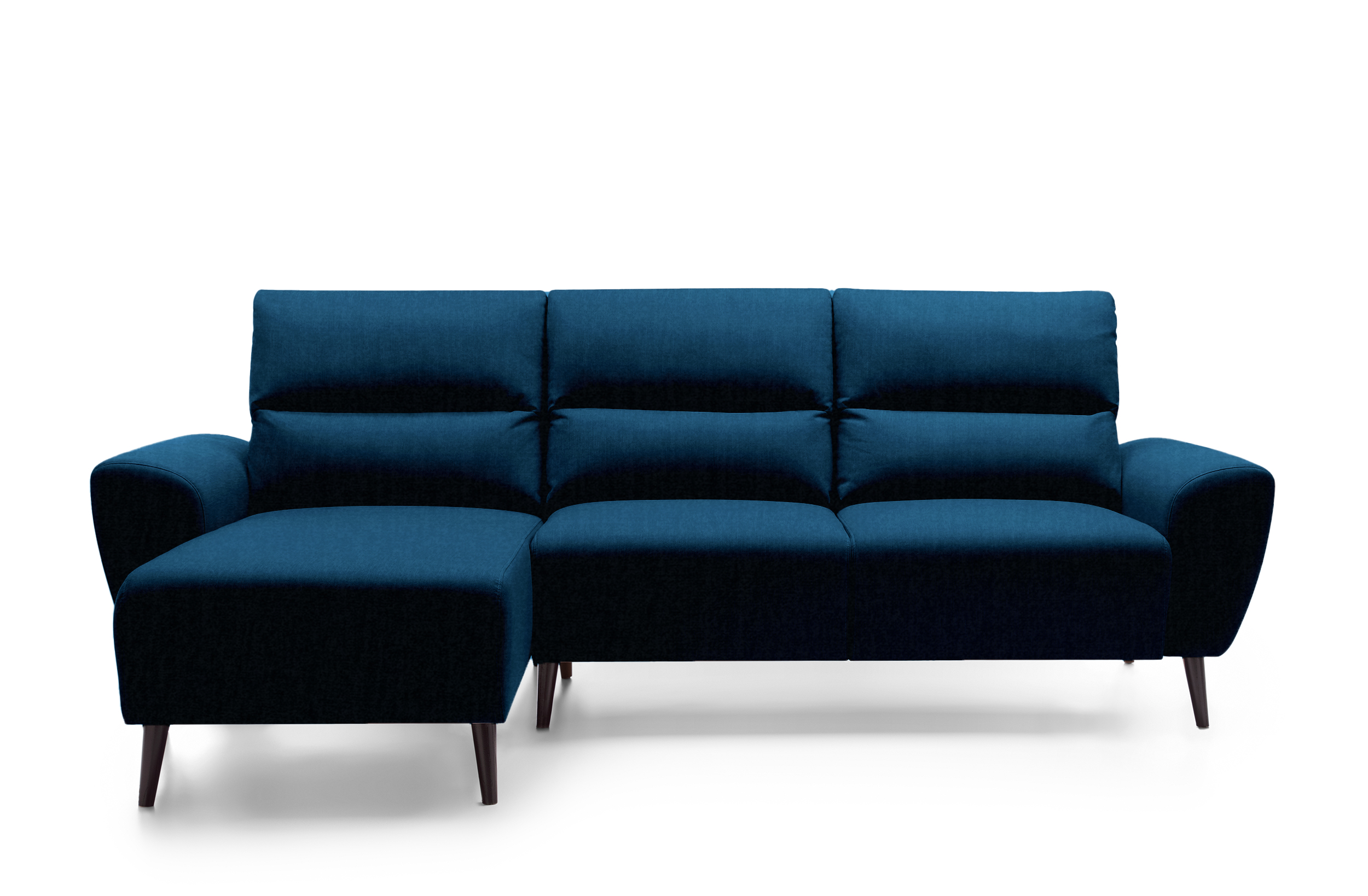 Narożnik z funkcją spania Moon granatowy w tkaninie hydrofobowej lewostronny - zdjęcie 1