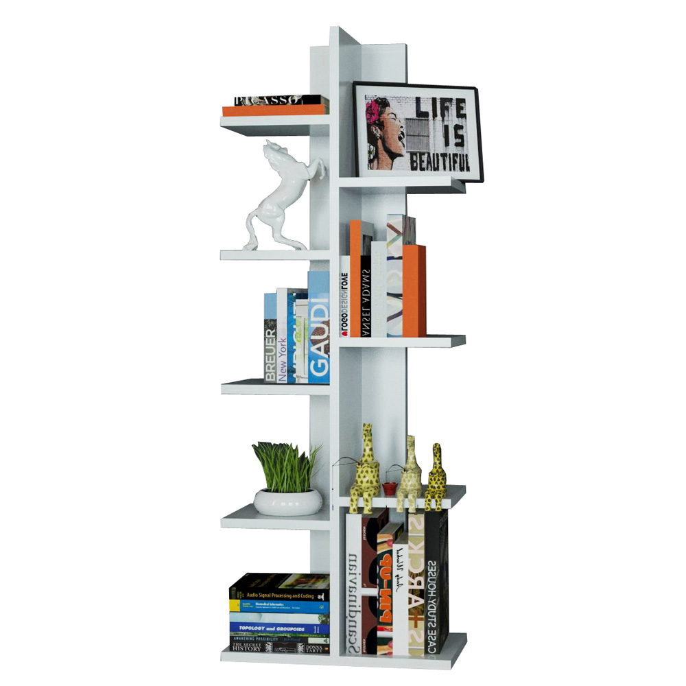 Regał na ksiązki Gudja niski biały - zdjęcie 1