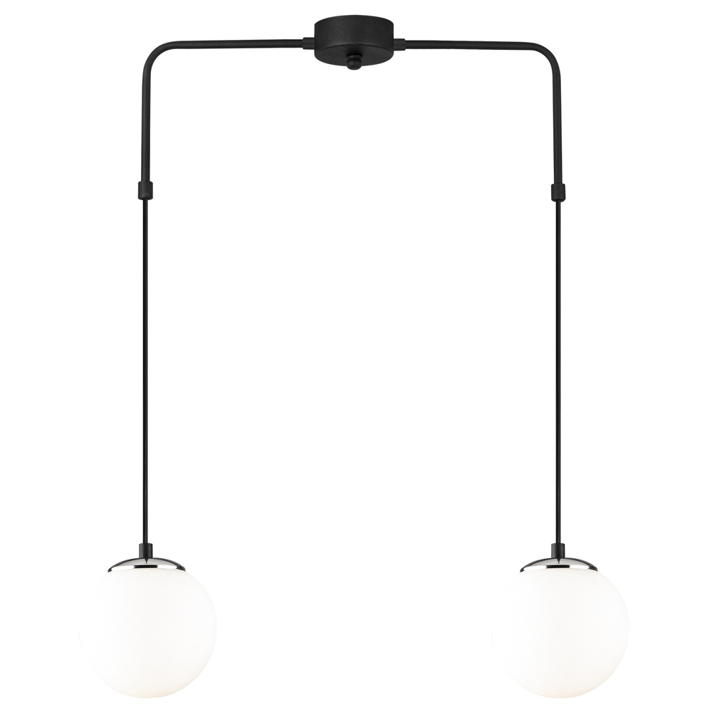 Lampa wisząca Illurked x2 czarno-srebrna - zdjęcie 1