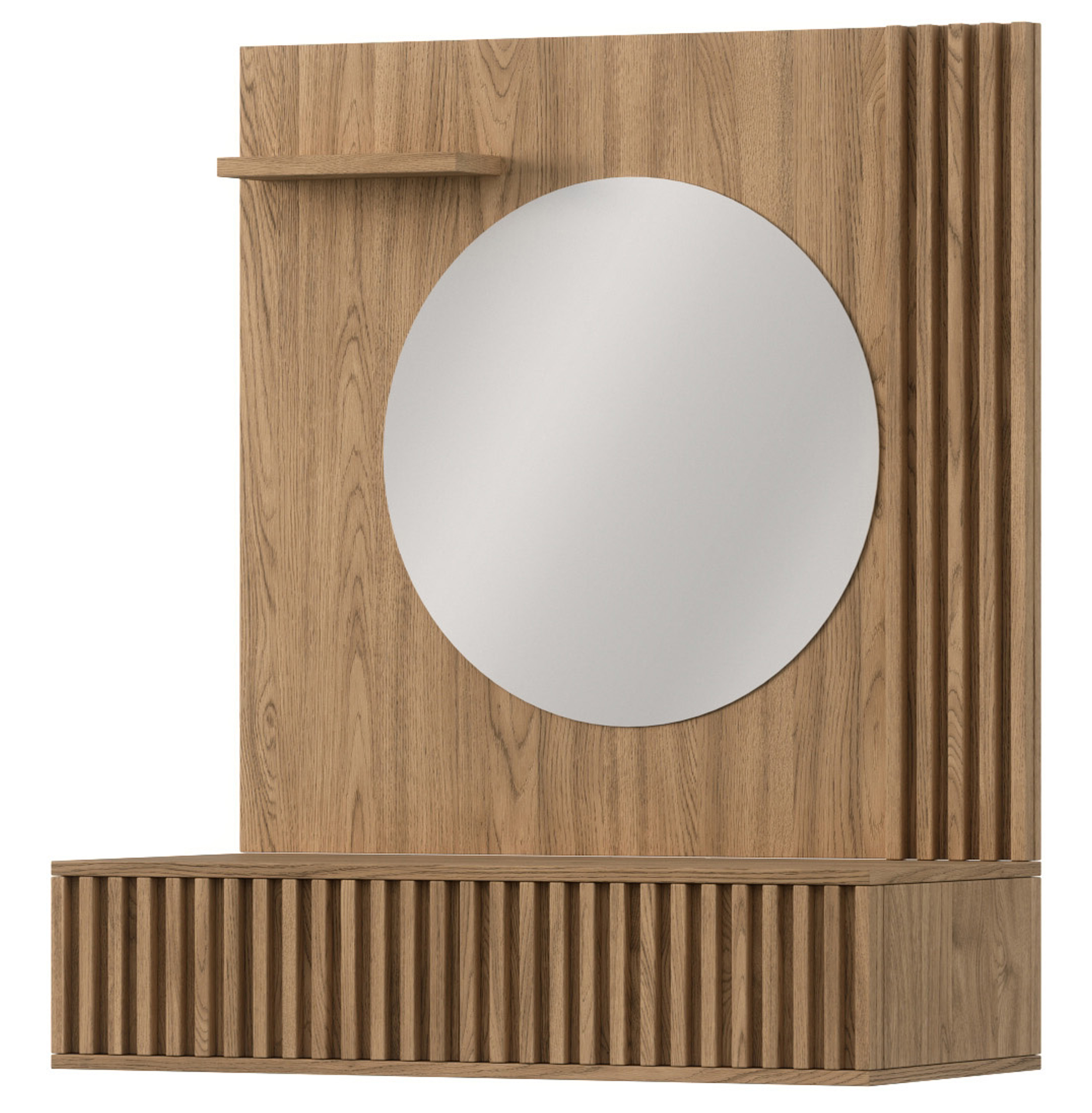 Toaletka wisząca Avelana 85 cm z szufladą dąb artisan lamele - zdjęcie 1