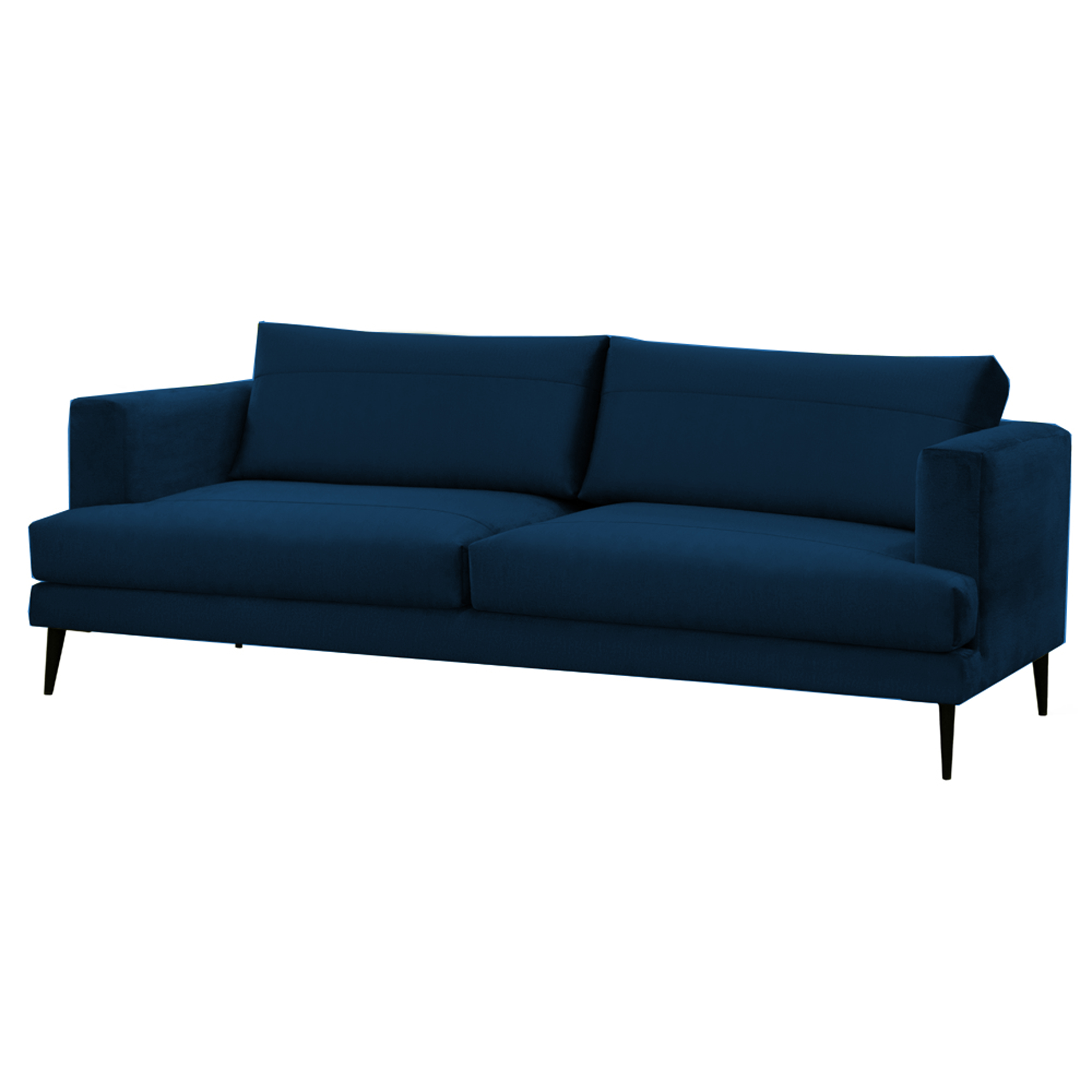 Sofa trzyosobowa Dragato granatowy welur - zdjęcie 1