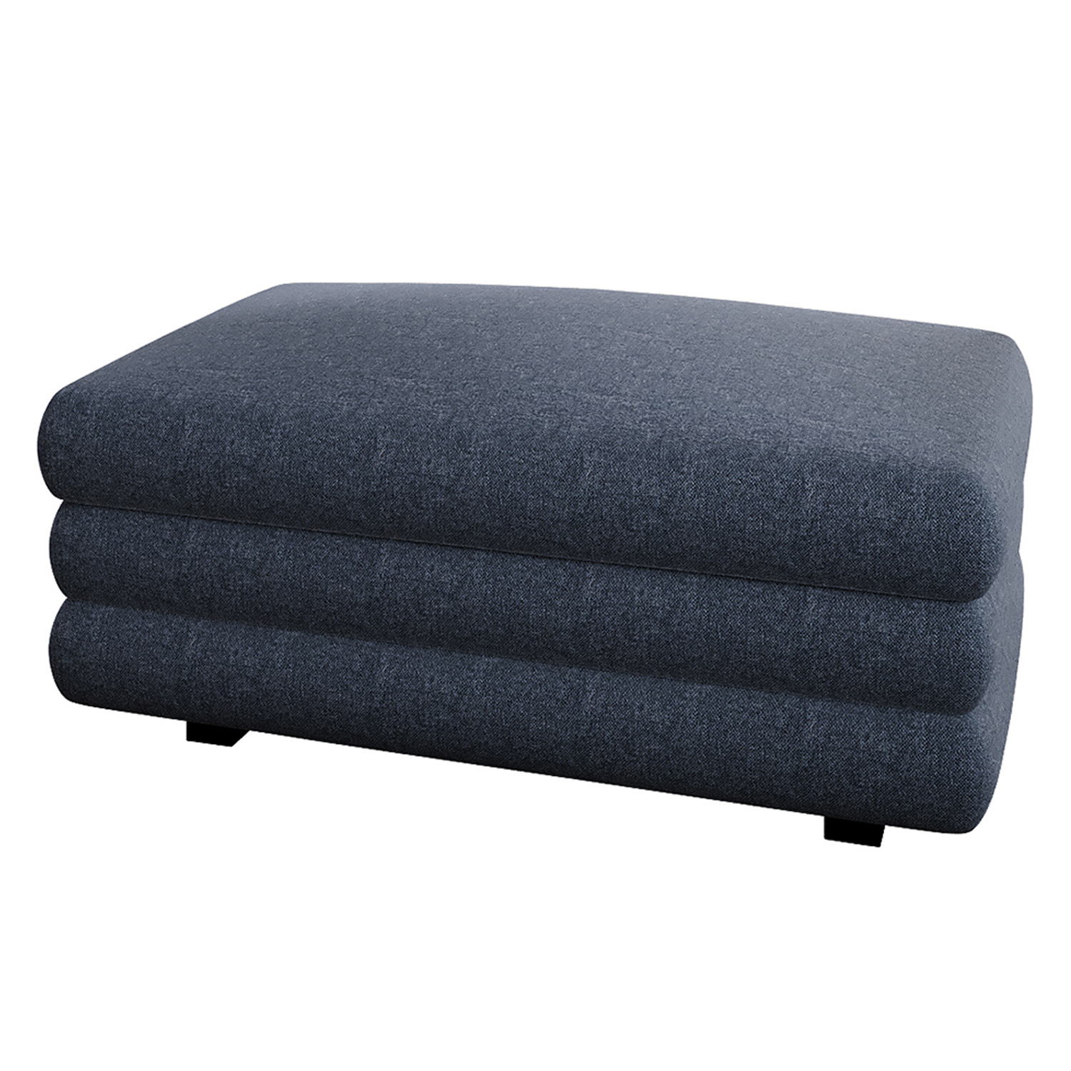 Podnóżek Lincino granatowy w tkaninie łatwoczyszczącej - zdjęcie 1