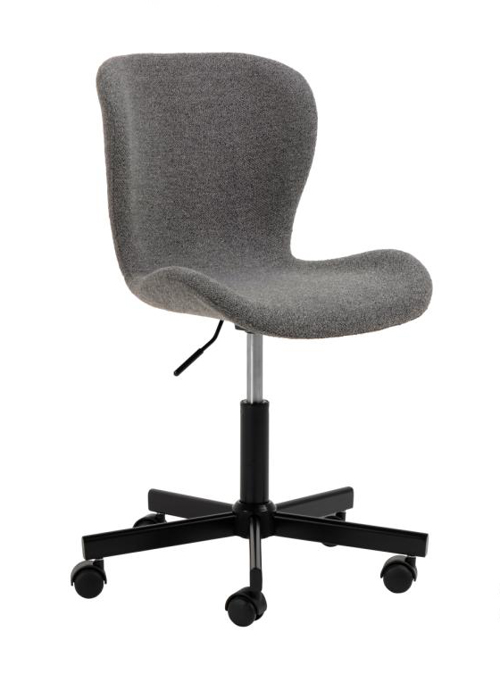 Fotel biurowy tapicerowany Glena obrotowy antracyt - zdjęcie 1