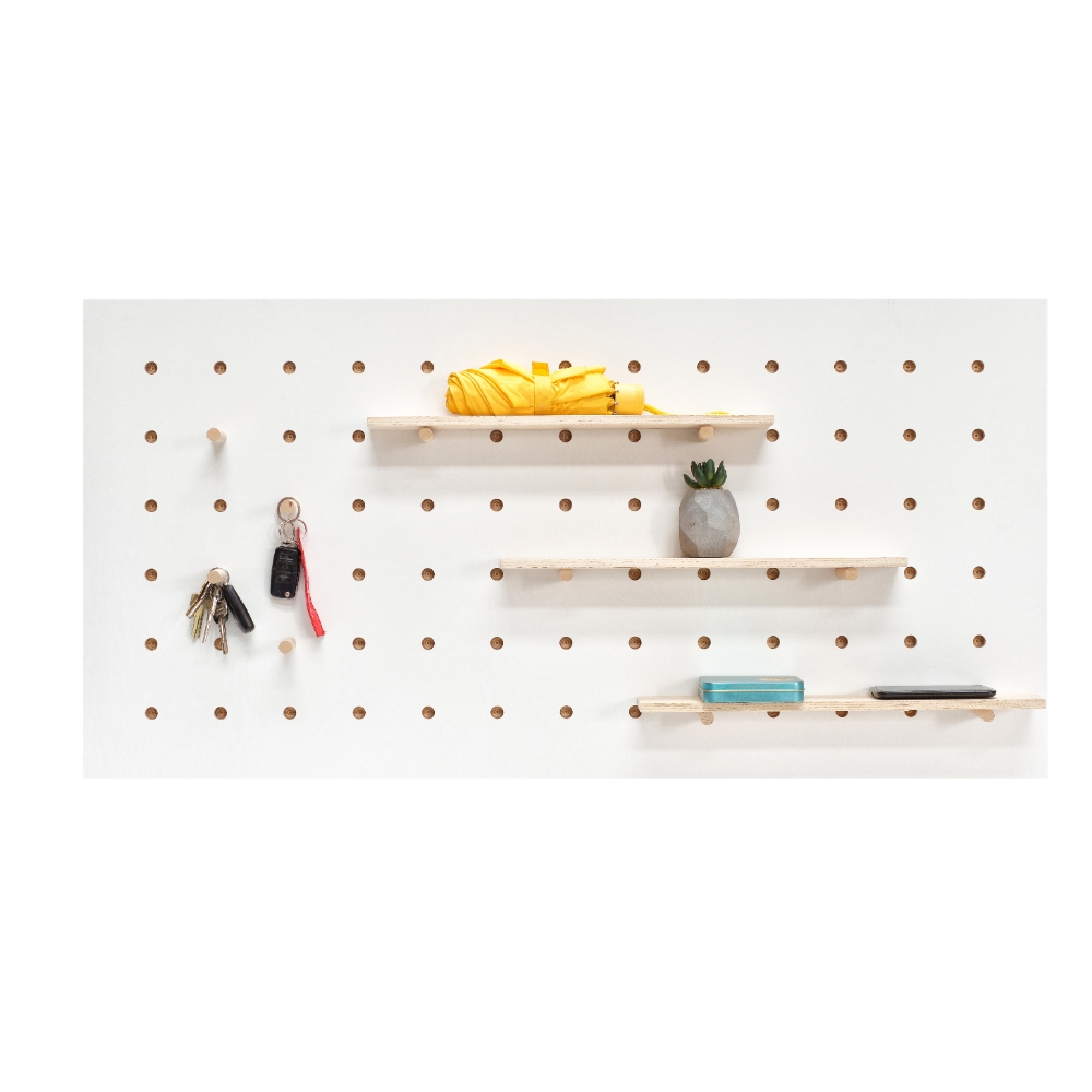 Półka ścienna Triventi organizer 120 cm biała - zdjęcie 1