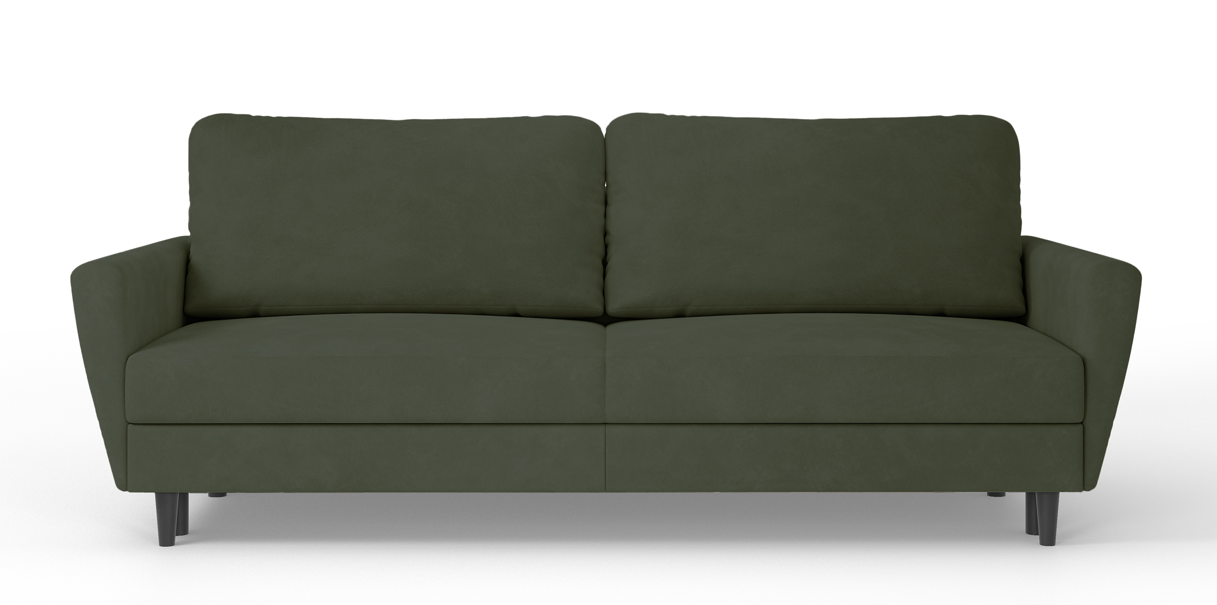 Kanapa rozkładana Zenittha oliwkowa welur łatwoczyszczący - zdjęcie 1