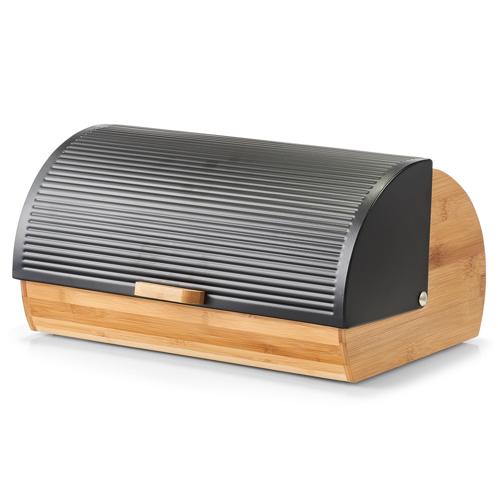 Chlebak Skanie z metalu i bambusa czarny - zdjęcie 1