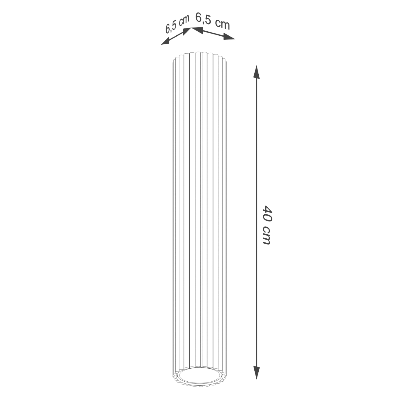 Plafon Karbon 40 cm biały