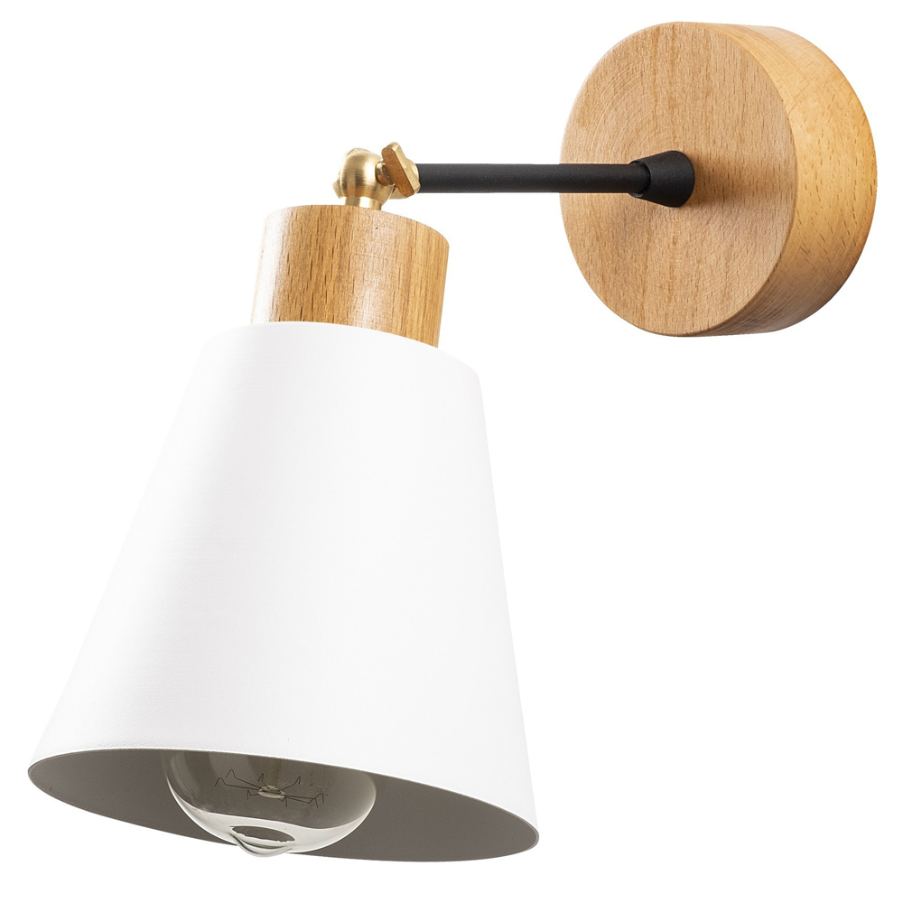 Kinkiet ścienny Jaspara średnica 14 cm biały - zdjęcie 1