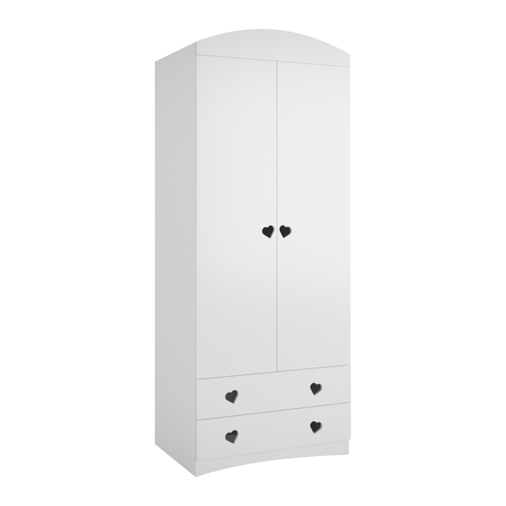 Szafa dziecięca Ciliata biała z motywem serca - zdjęcie 1