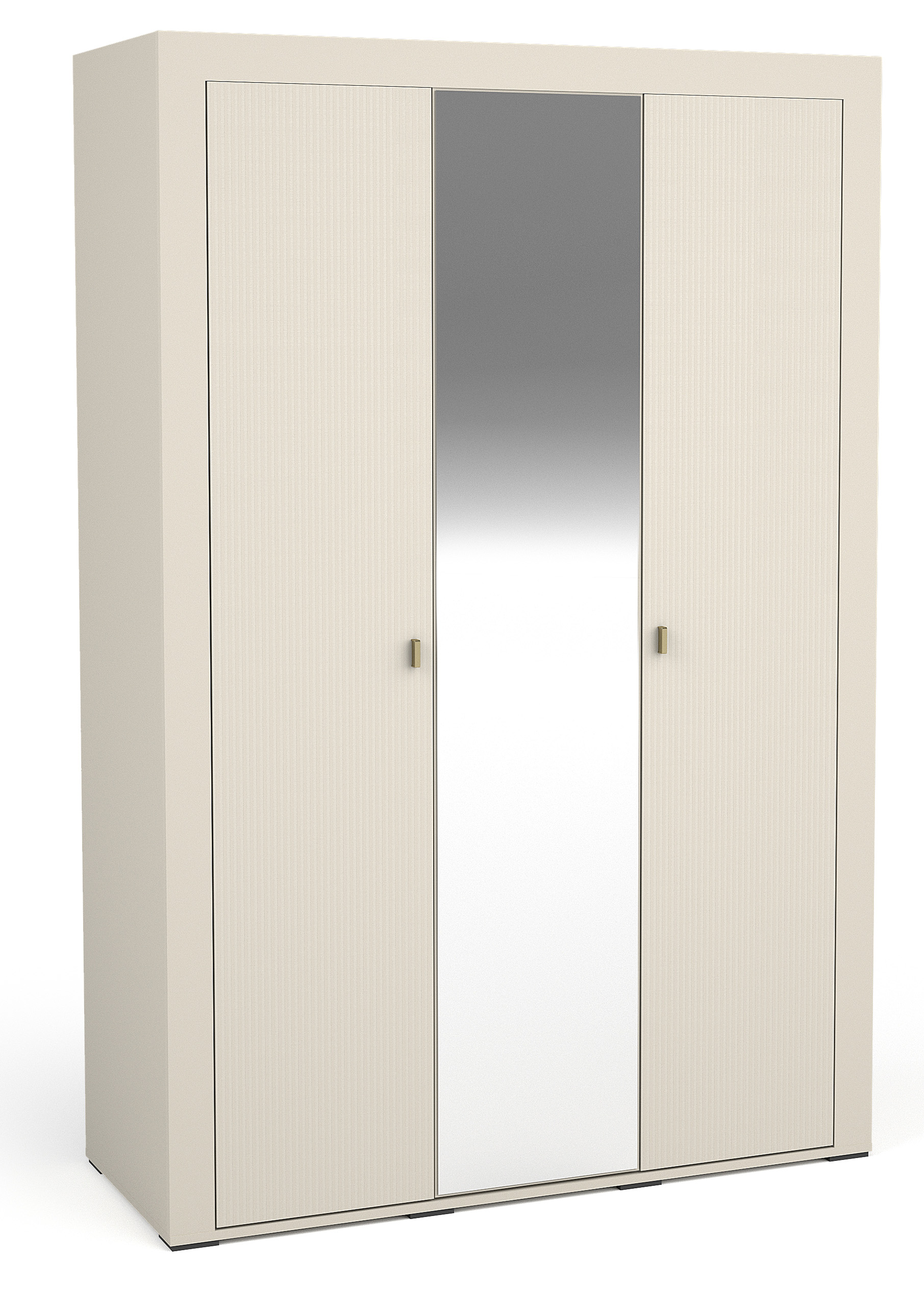 Szafa trzydrzwiowa Lammila z lustrem 132 cm kaszmir - zdjęcie 1