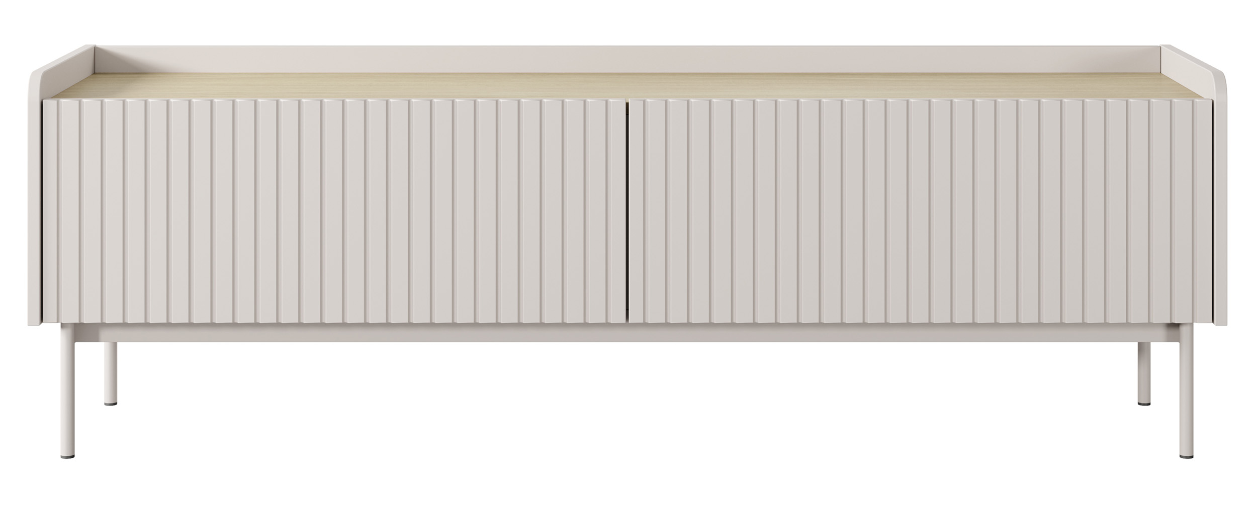 Szafka RTV Liwelo dwudrzwiowa 153 cm szarobeżowa - zdjęcie 1