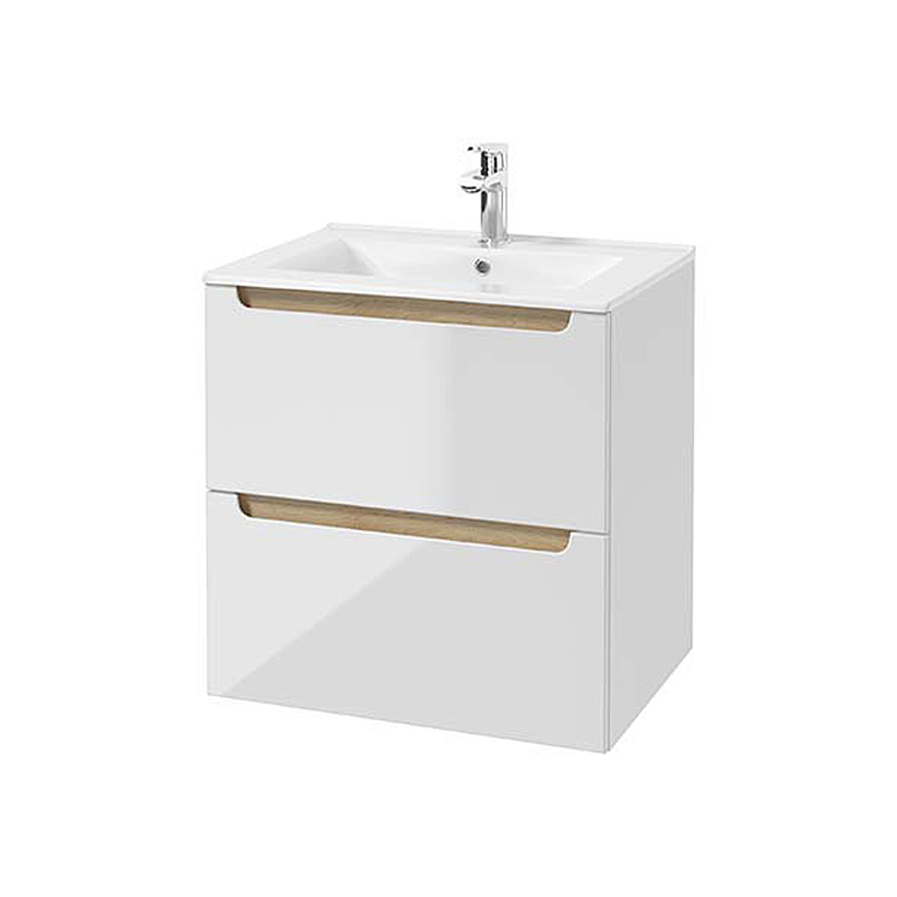 Szafka pod umywalkę Saeli wisząca z dwiema szufladami 60x45 cm - zdjęcie 1