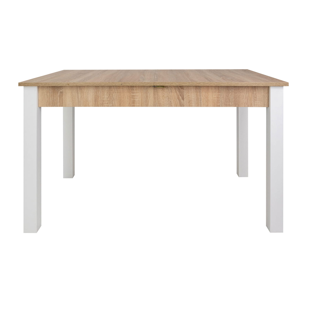 Stół rozkładany Eagor 125-165x80 cm dąb sonoma - biały - zdjęcie 4