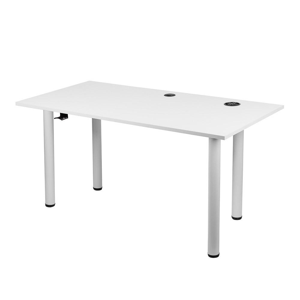 Biurko gamingowe Baqal 138x68 cm białe - zdjęcie 1