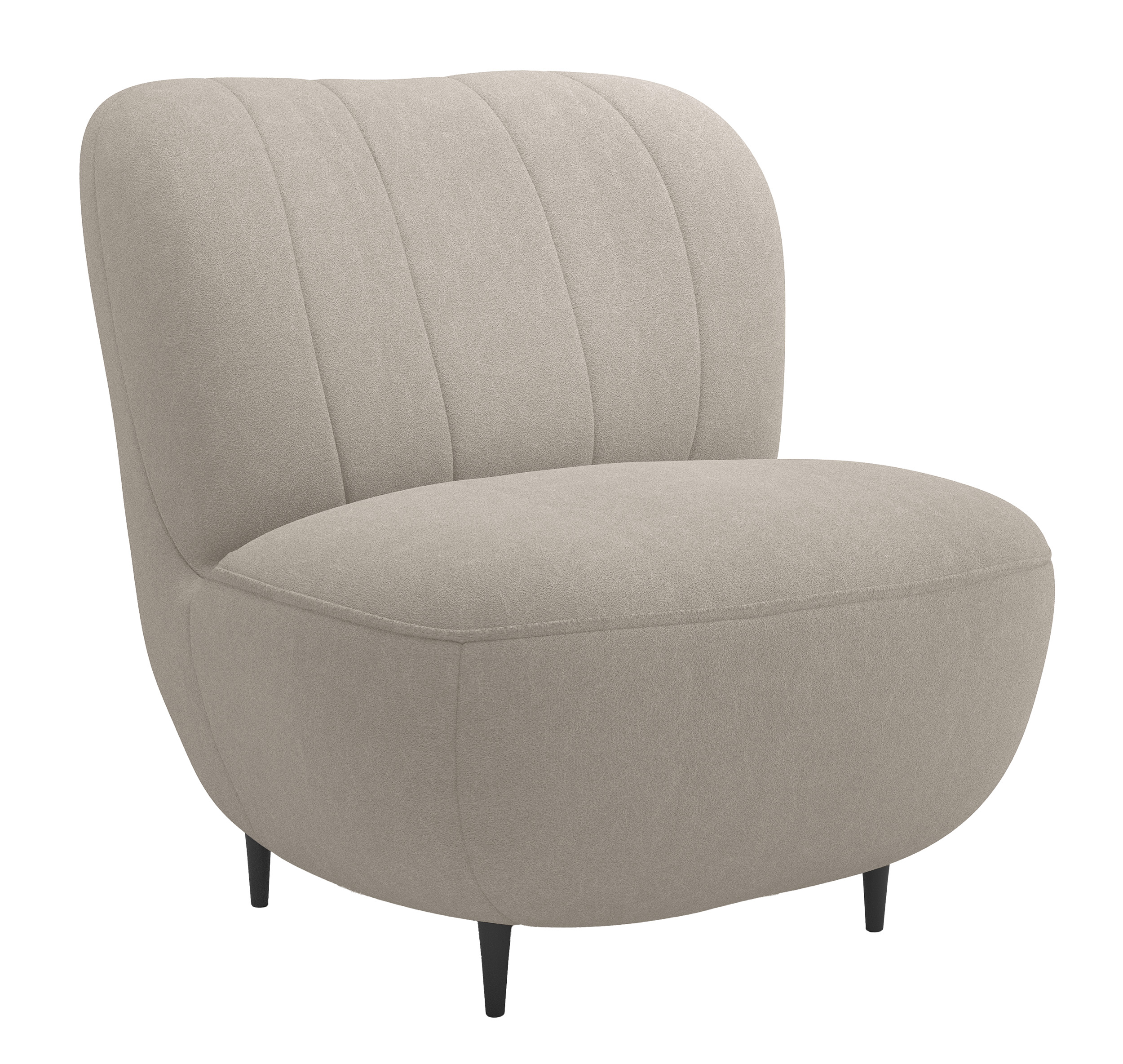 Fotel kubełkowy Nicolio jasnobeżowy velvet łatwoczyszczący - zdjęcie 1