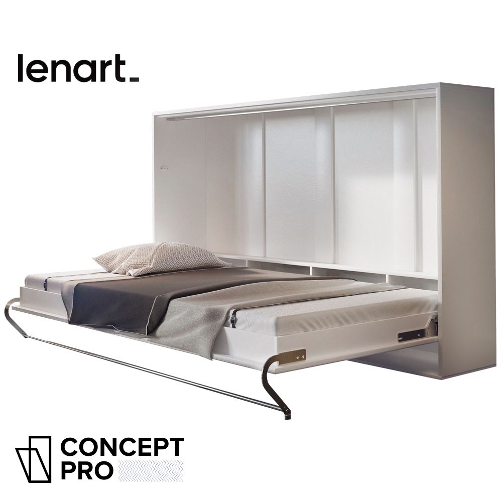 Półkotapczan poziomy Concept Pro 120x200 cm Biały / Biały połysk  - zdjęcie 1